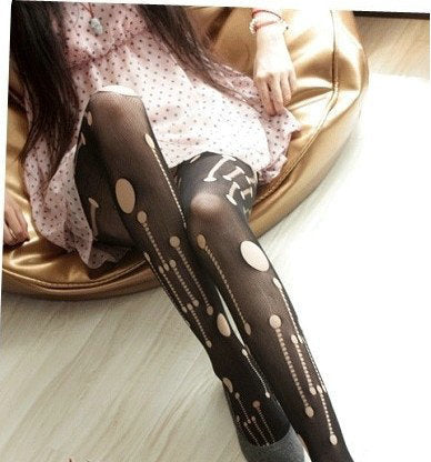 Jacquard Fishnet Socks Plus Size Hollow Anti-snaking Silk Socks