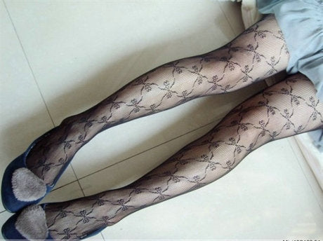 Jacquard Fishnet Socks Plus Size Hollow Anti-snaking Silk Socks