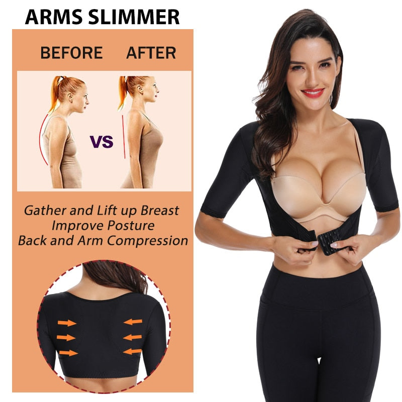 Women's Shapewear Tops Slimming Arm Shapers Slim Underwear Back Shoulder Corrector shaper Humpback Prevent