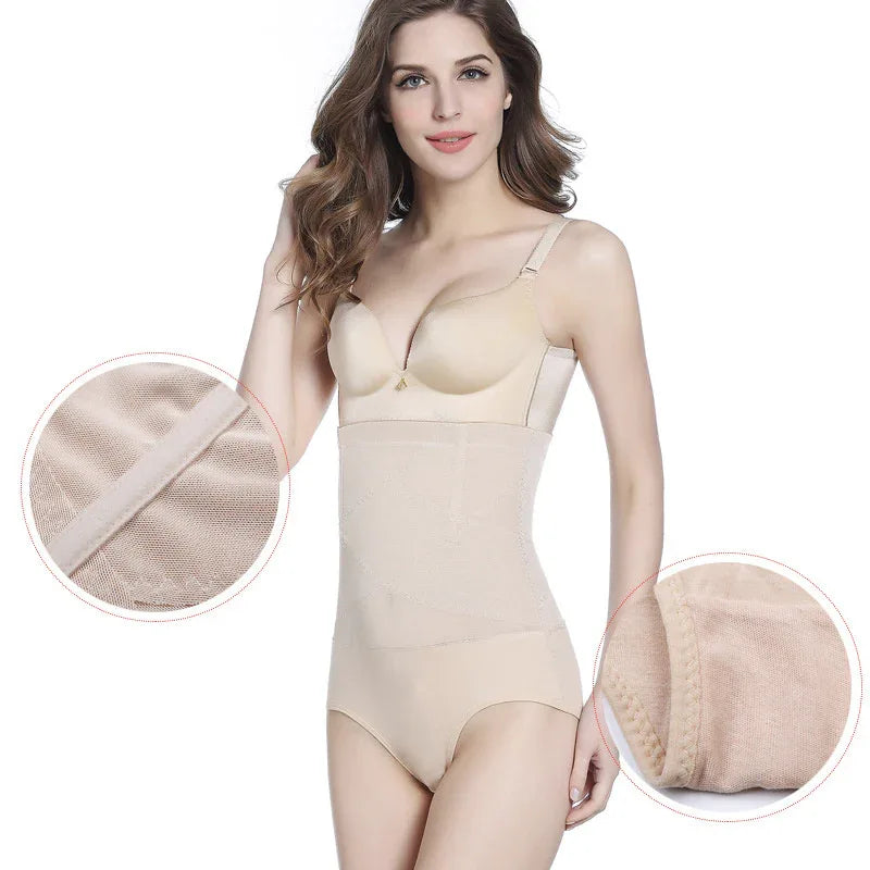 Khaki tummy control hip lift shaping shorts with sheer side and hip panels