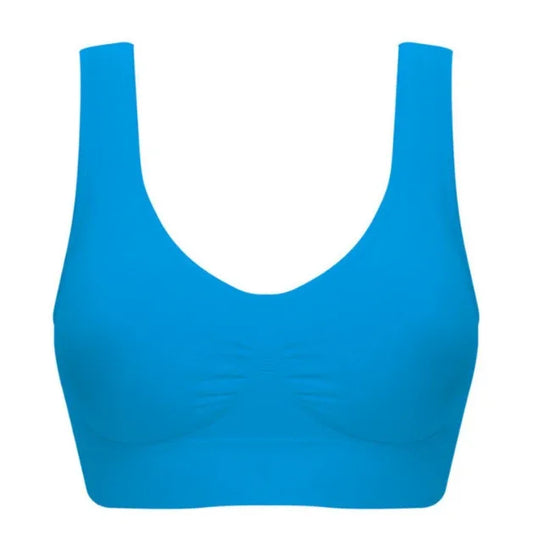 Seamless Push-Up Bra, bright blue with smooth molded cups