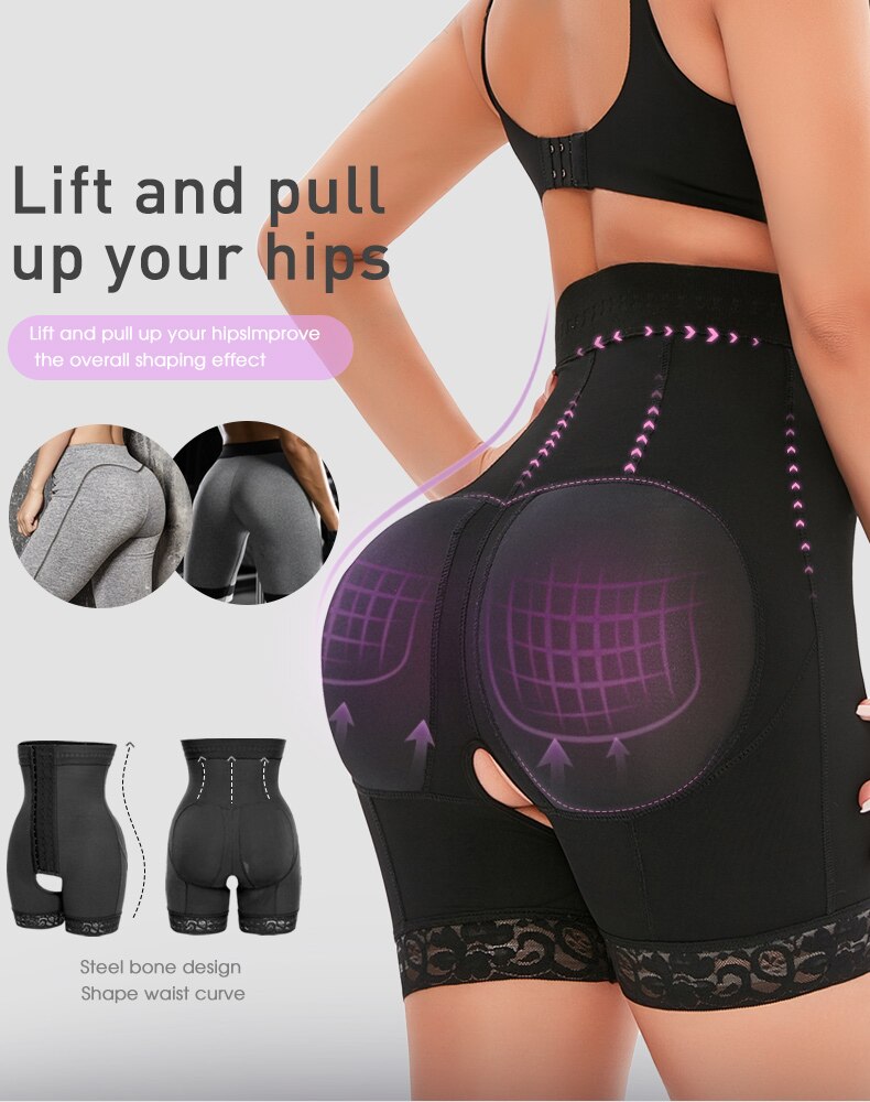 Women Shapewear Firm Control Seamless Thigh Slimmer High Waist Trainer Panties Hip Enhancer Butt Lifter Short Booster Underwear