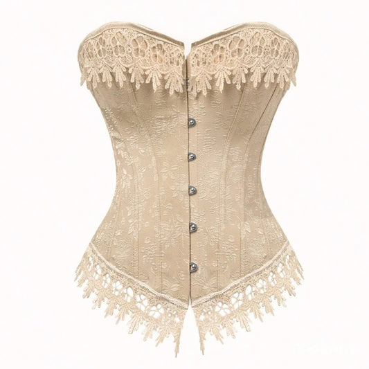 Women Steampunk Corsets Gothic Clothing Overbust Waist Trainer Bustier Tops Burlesque Corsages Vintage Lace Up Boned Corselet