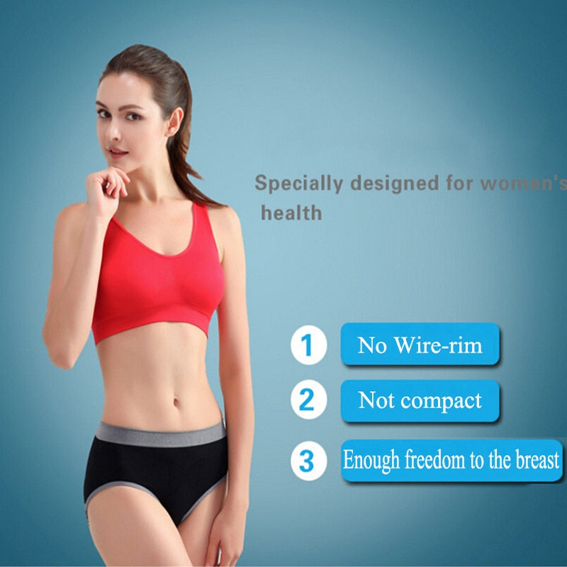 Womens Sport Bra Fitness Yoga Running Vest Underwear Padded Crop Tops Underwear 7 Colors No Wire rim Bras