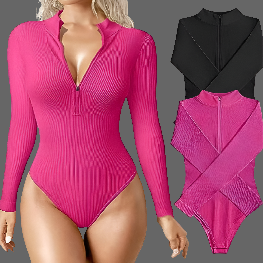 Fashion Long Sleeve Jumpsuit Seamless Slimming Shapewear For Women Romper