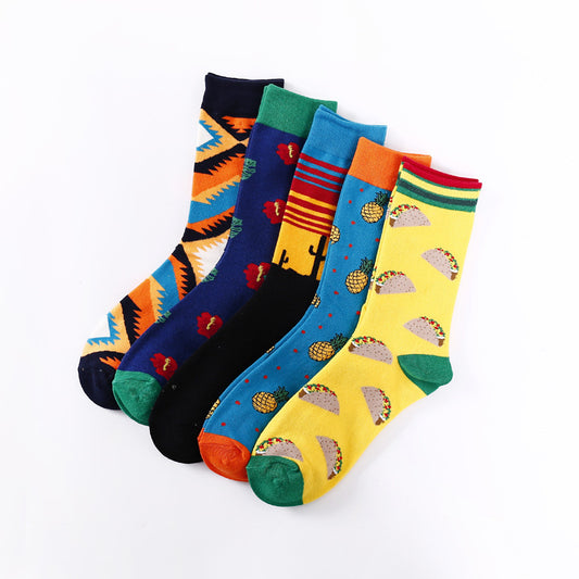 Abstract Print Stockings - Personality Fashion Tights