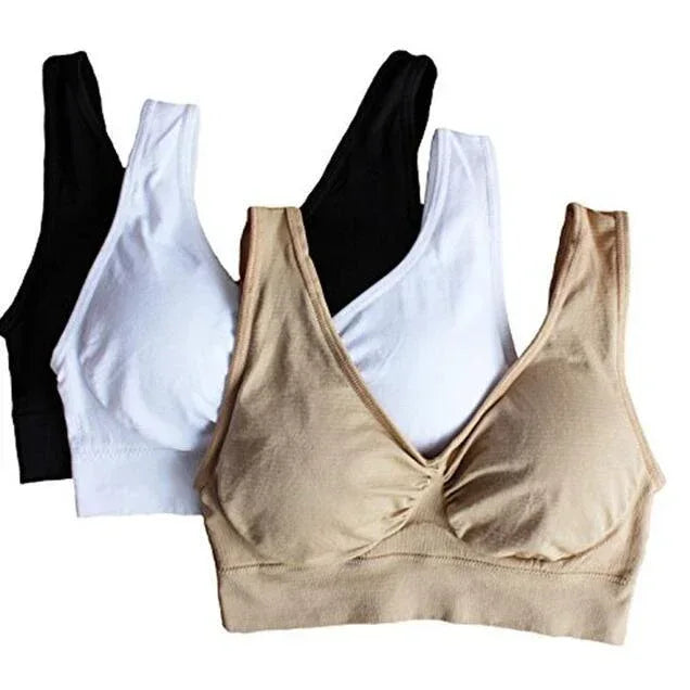Seamless Push-Up Bra, beige front with smooth cups and racerback straps
