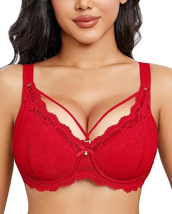 Sexy Lace Has Steel Ring Big Breast Small Push-up Adjustable Plus Size Bra