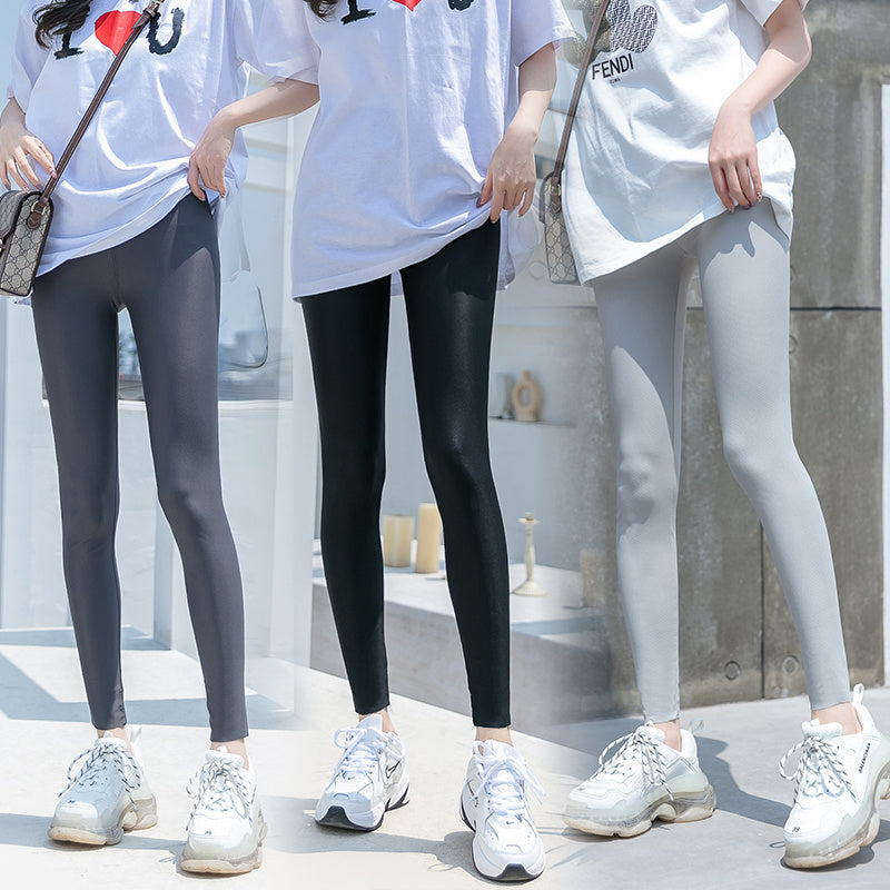 Outer Wear Summer Thin Ice Silk Shark Leggings Women