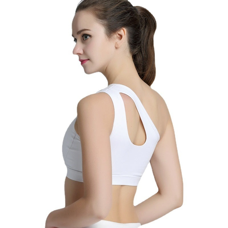 Sports Bra Anti-Shock High-Intensity Single Shoulder Yoga Fitness Vest