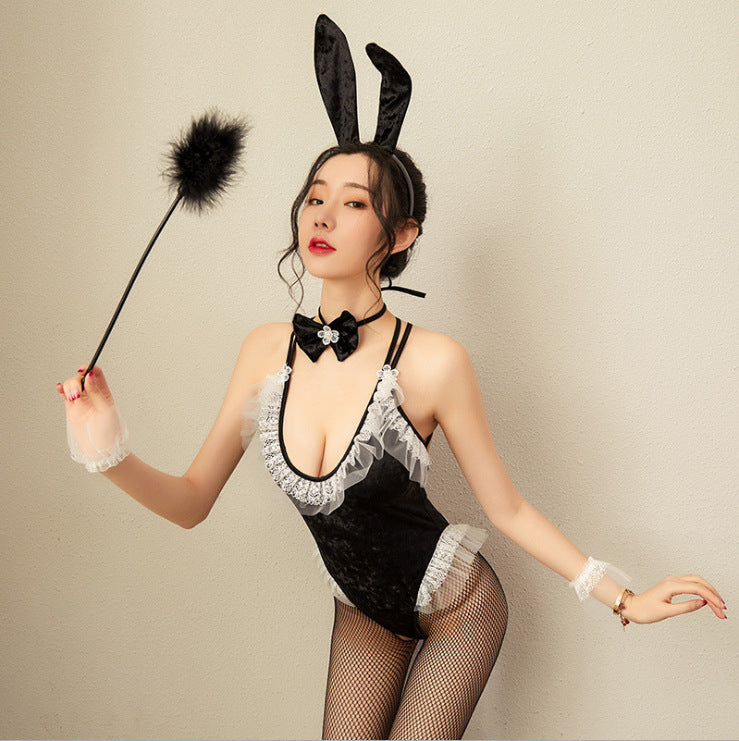 Sexy Lingerie Women's Sexy Uniform Temptation Cosplay Lively Cute Velvet Bunny Girl Suit