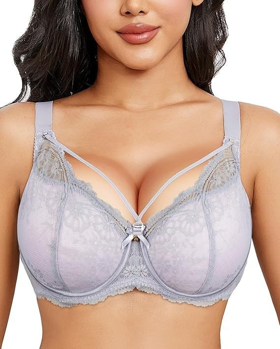 Sexy Lace Has Steel Ring Big Breast Small Push-up Adjustable Plus Size Bra