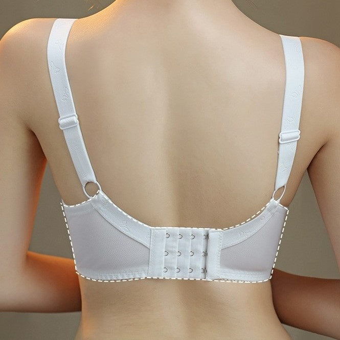 Sexy Lace Has Steel Ring Big Breast Small Push-up Adjustable Plus Size Bra