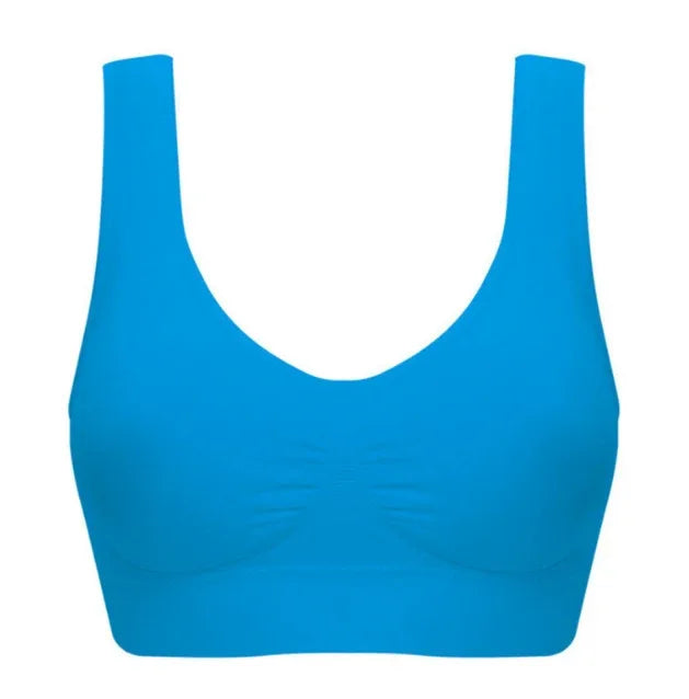 Seamless Push-Up Bra, bright blue with smooth molded cups