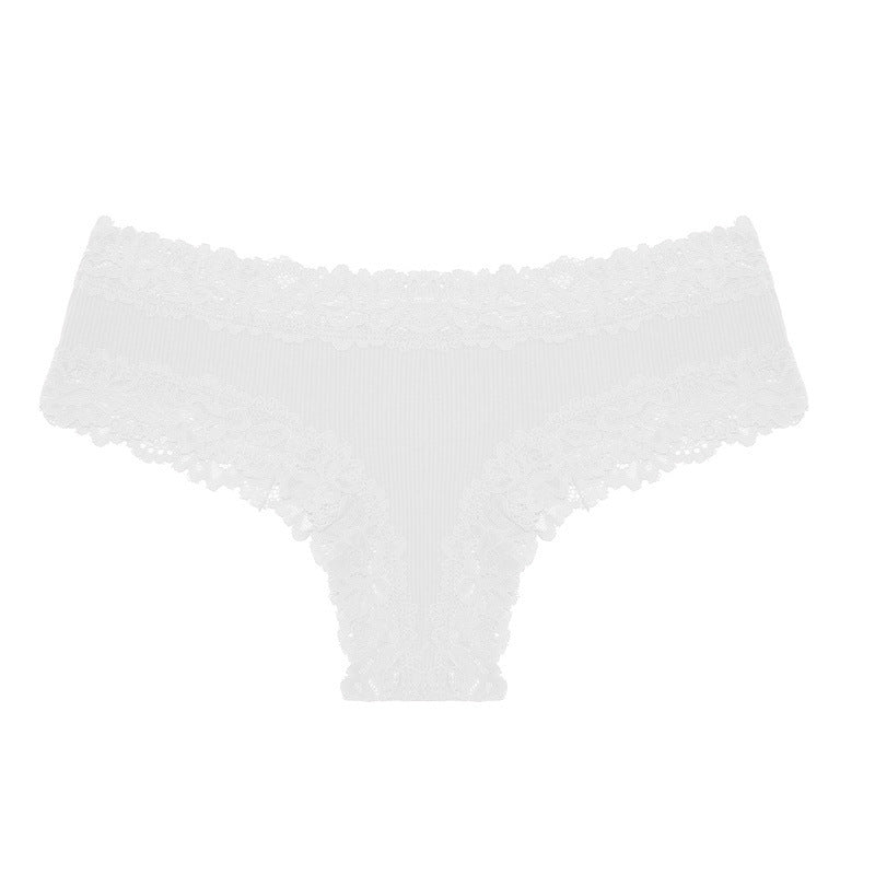 5PCS Set Women Lace Seamless Cotton Panties Sexy Brazilian P