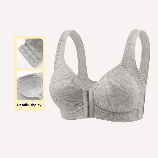 Full Cup Inner Without Steel Ring Wide Shoulder Vest Type Front Closure Bra